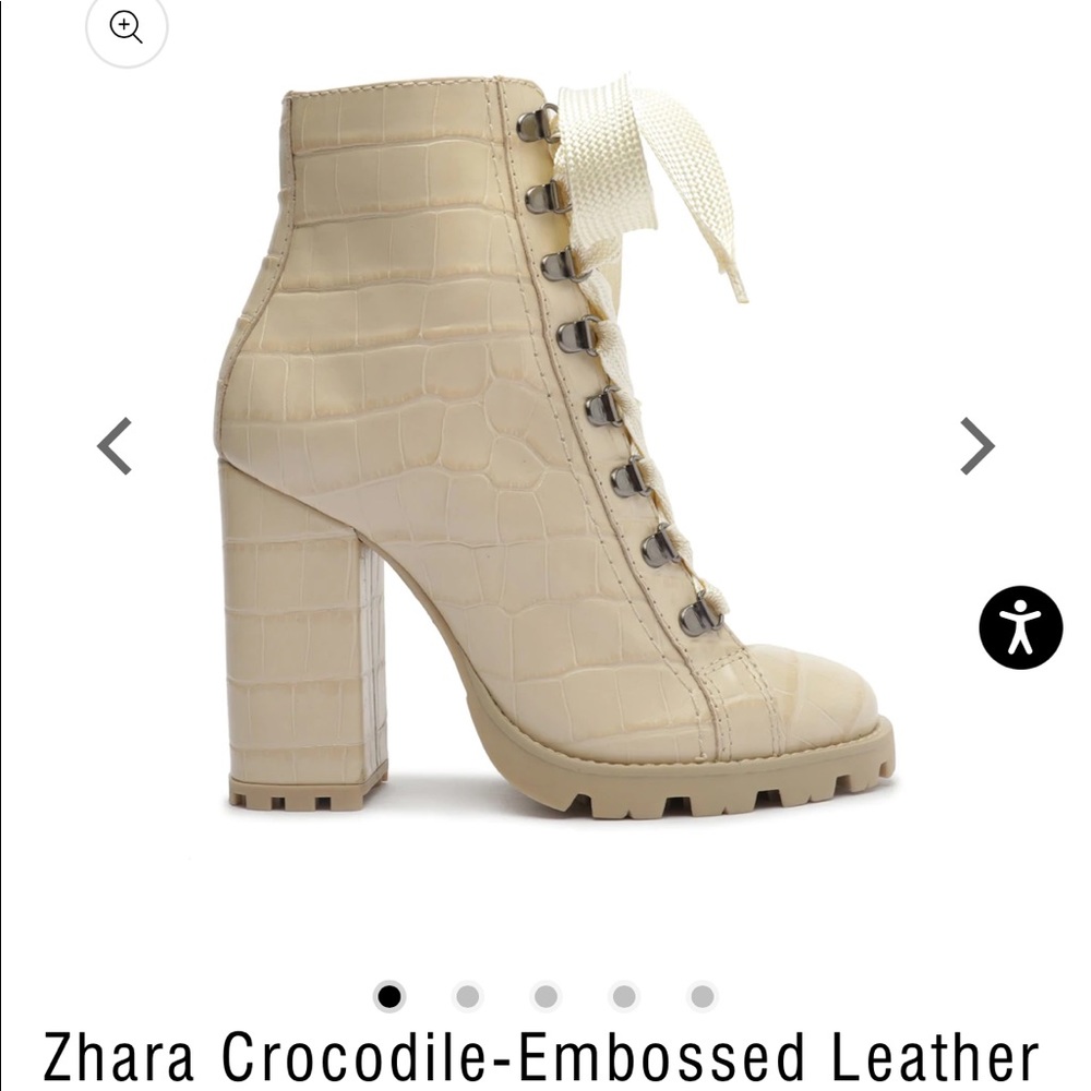 SCHUTZ Egg shell / croc booties. Never worn. Bag included.